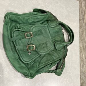 BULGA Green Shoulder Bag with Casual Design and Spacious Interior